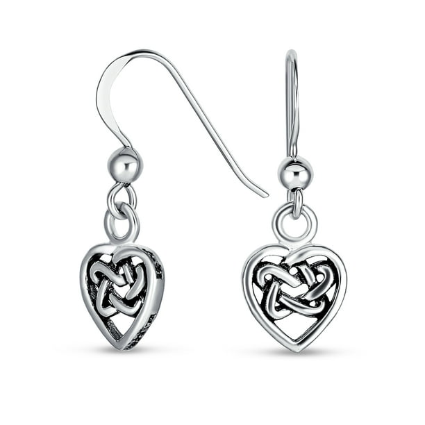 925 Sterling Silver Heart Love Infinity Knot Celtic Dangle Earrings Jewelry NEW